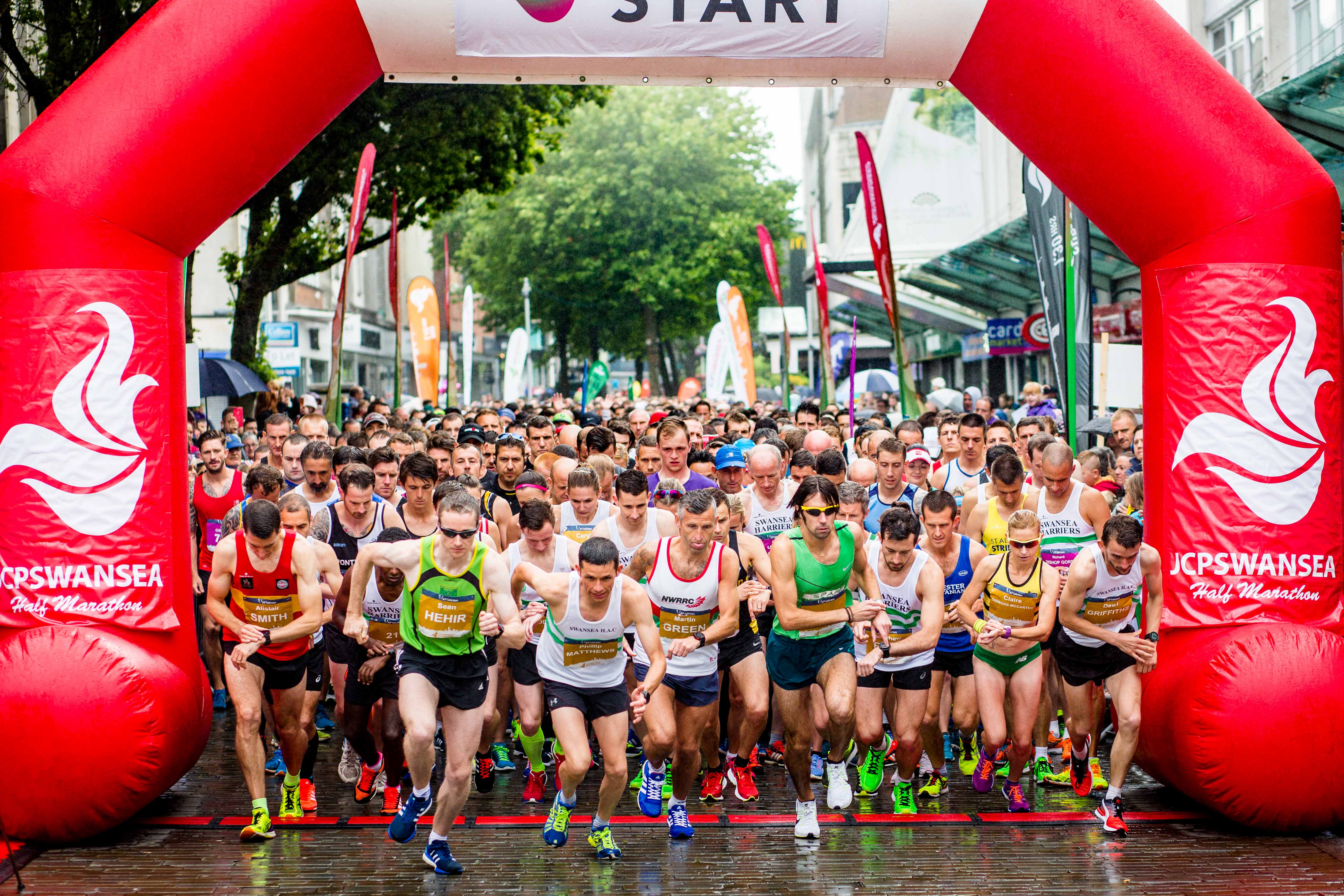 Event Review: It’s a hat trick for the Welsh Favourite Dewi Griffiths  to win the JCP Swansea Half Marathon 2017