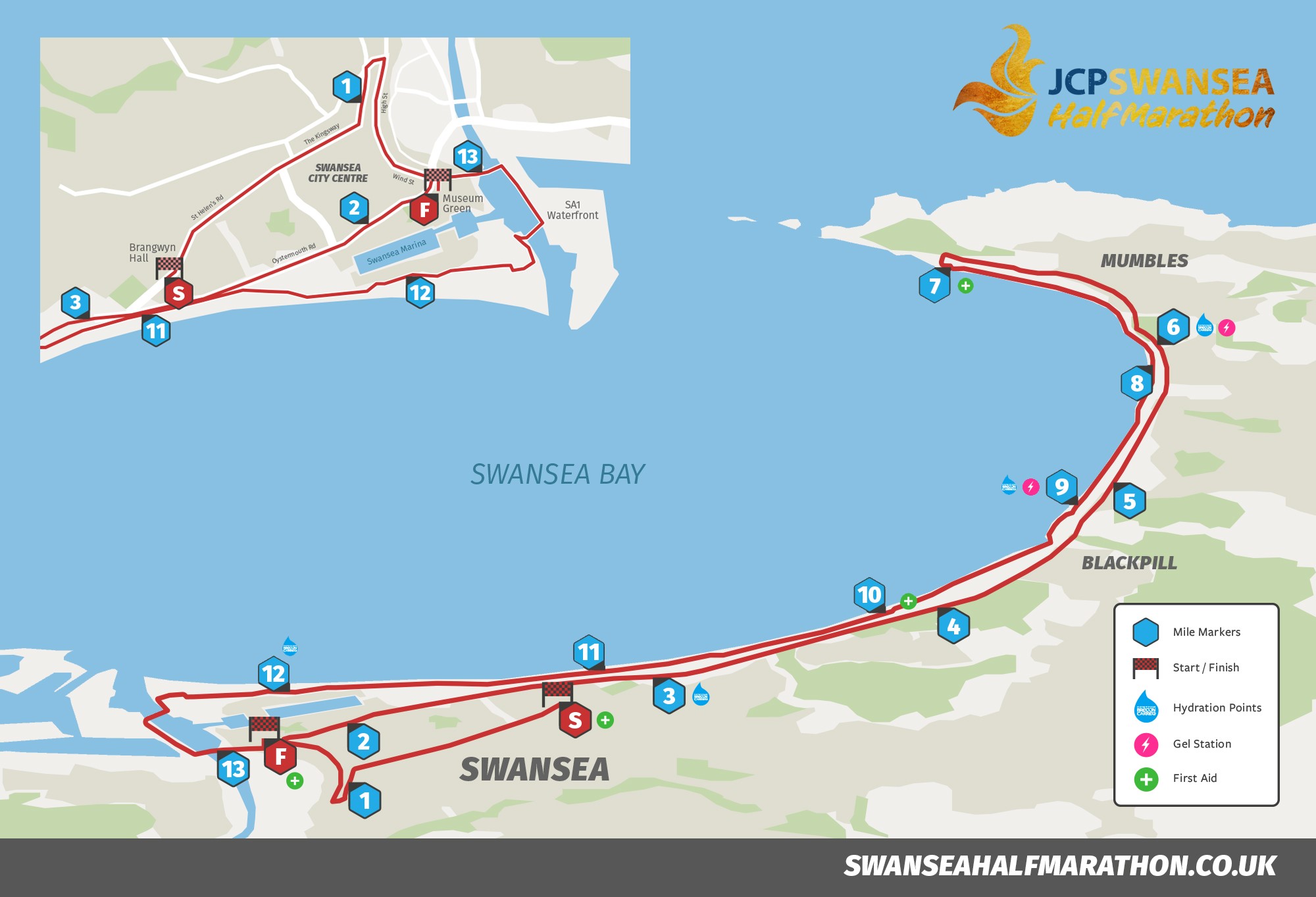 JCP Swansea Half Marathon Announce A Faster Flatter Route for 2018